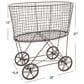Creative Coop Metal Rolling Laundry Cart with Rack in Brown, , large