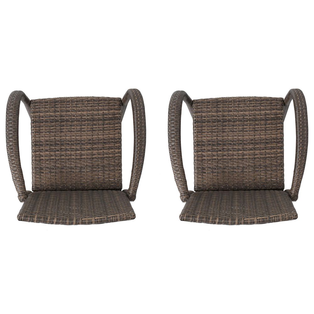 Hearth and Haven Littleton Outdoor Bar Stool in Brown and Mocha &#40;Set of 2&#41;, , large