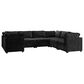 HOMLUX 7-Piece U-Shaped Mod Sectional in Black, , large