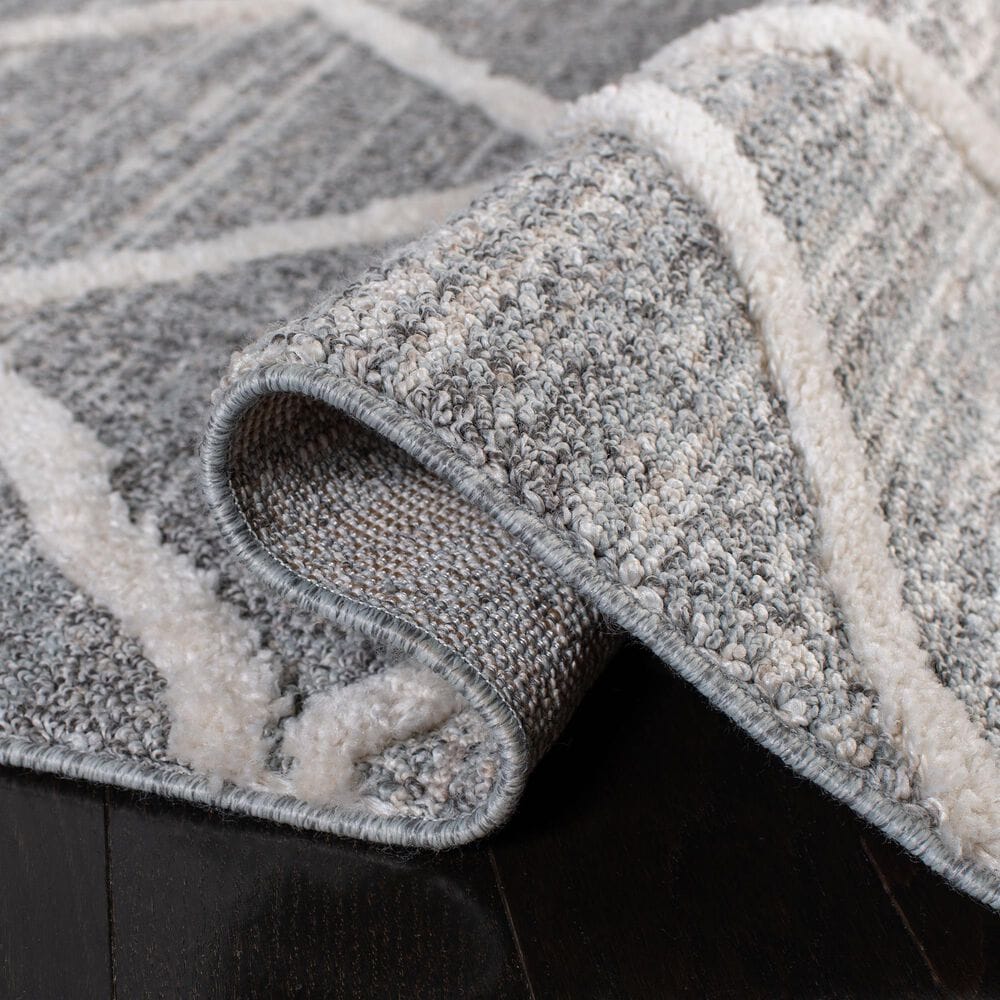 Safavieh Martha Stewart Lucia Shag MSR0720A 9&#39; x 12&#39; White and Light Grey Area Rug, , large