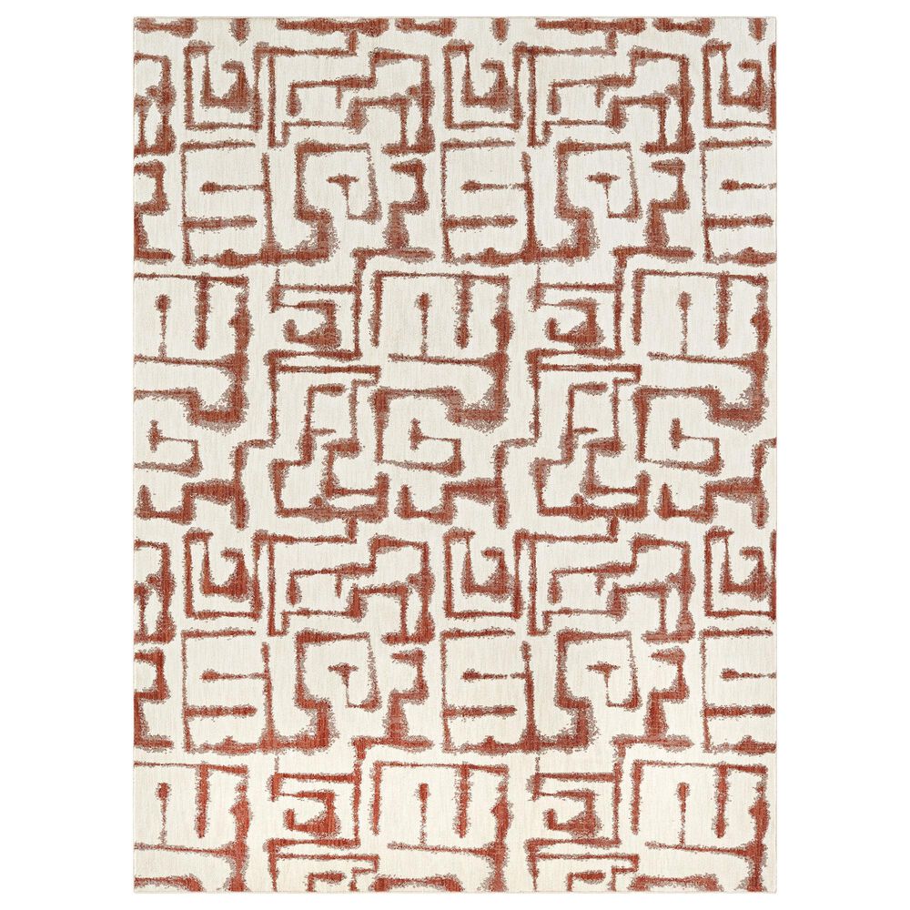 Karastan Soiree Sazerac 91966-97031 5"3" x 7"6" Rose Gold Area Rug, , large