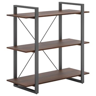 Homestyles Merge 3-Shelf Bookcase in Brown and Dark Gray, , large