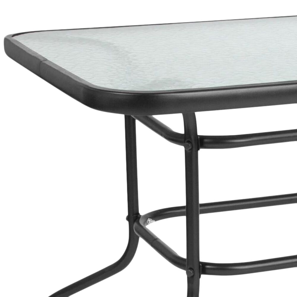 Flash Furniture Brazos 7-Piece Patio Dining Set in Black, , large