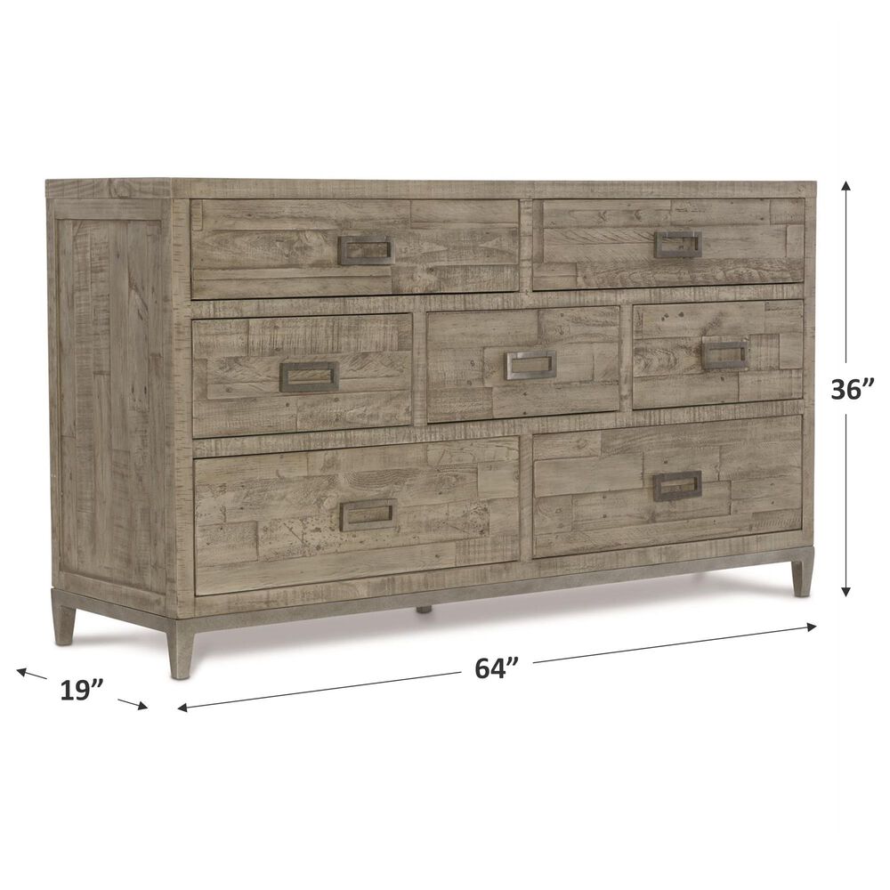 Bernhardt Highland Park Shaw 7-Drawer Dresser in Morel and Glazed Silver, , large