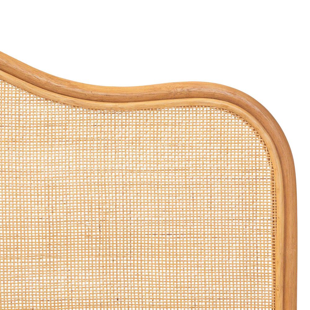 Baxton Studio Adelita Queen Arched Panel Headboard in Light Honey, , large