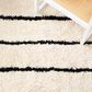 Safavieh Venus Shag VNS604A 5"3" x 7"6" Ivory and Black Area Rug, , large
