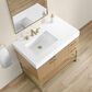 37B Mauri 36" Single Bathroom Vanity with Metal Base in Warm Oak with High-Profile 4" White Composite Stone Top, , large