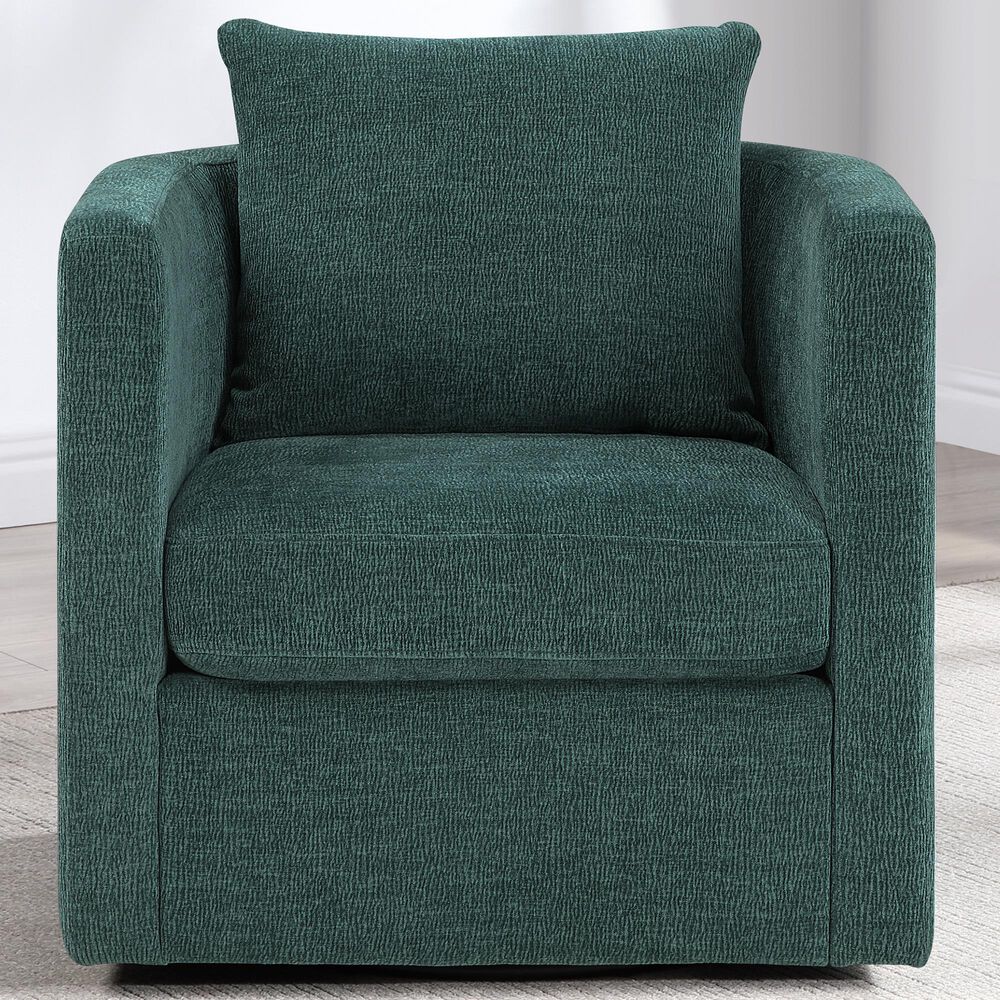 Hearth and Haven Sutton Swivel Chair in Peacock, , large