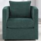 Hearth and Haven Sutton Swivel Chair in Peacock, , large