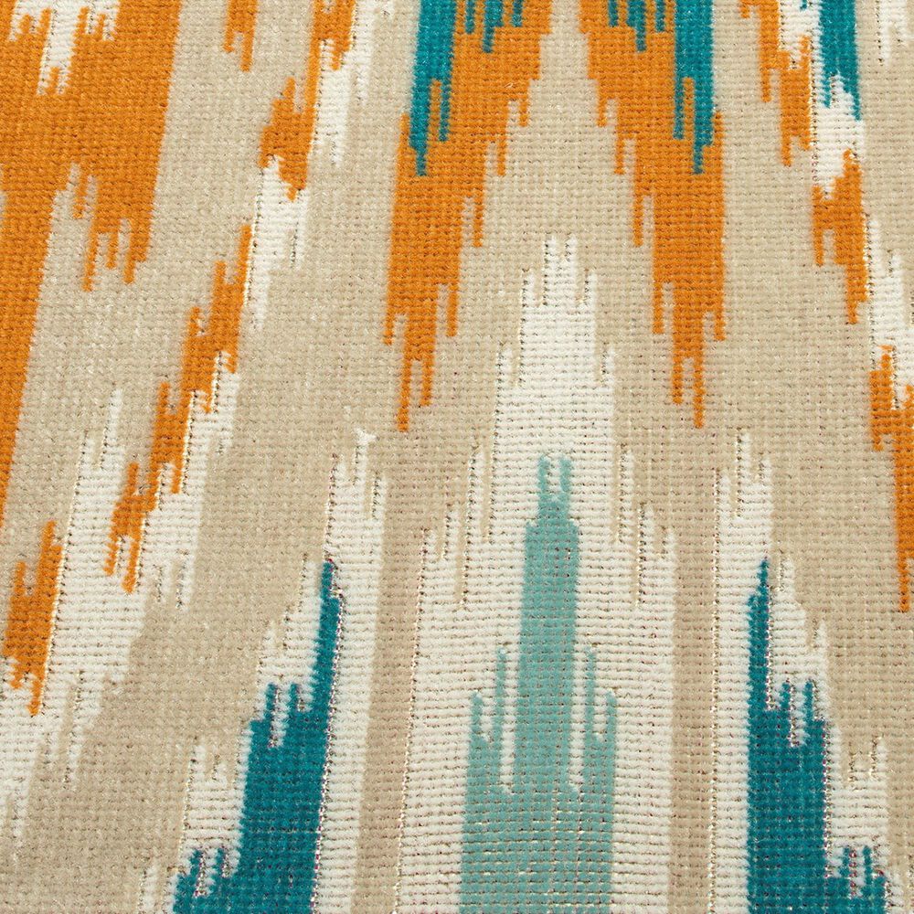 Kaleen Rugs Ostinata 5&#39;3&quot; x 7&#39;3&quot; Gold, Sand, Teal, Turquoise and Ivory Indoor/Outdoor Area Rug, , large