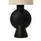 Creative Coop Amara Sculptural Terracotta Table Lamp in Matte Black, , large