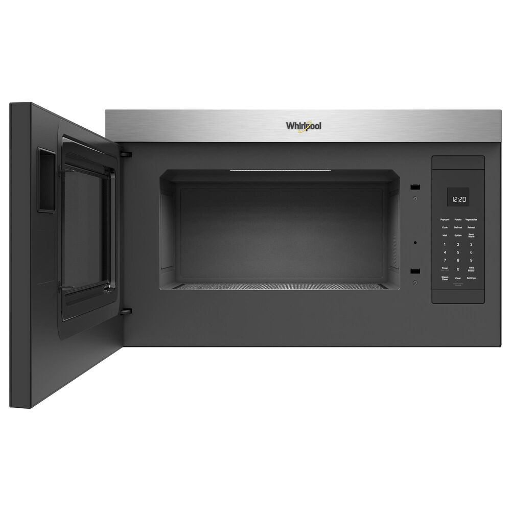 Whirlpool 2-Piece Kitchen Package with 5 Cu. Ft. Smart Gas Range and 1.1 Cu. Ft. Flush Mount Microwave in Fingerprint Resistant Stainless Steel, , large