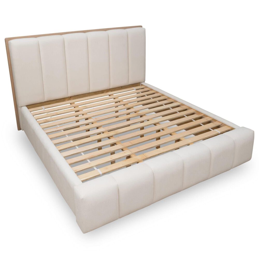 Urban Home Gardenia Queen Upholstered Bed in Chai, , large