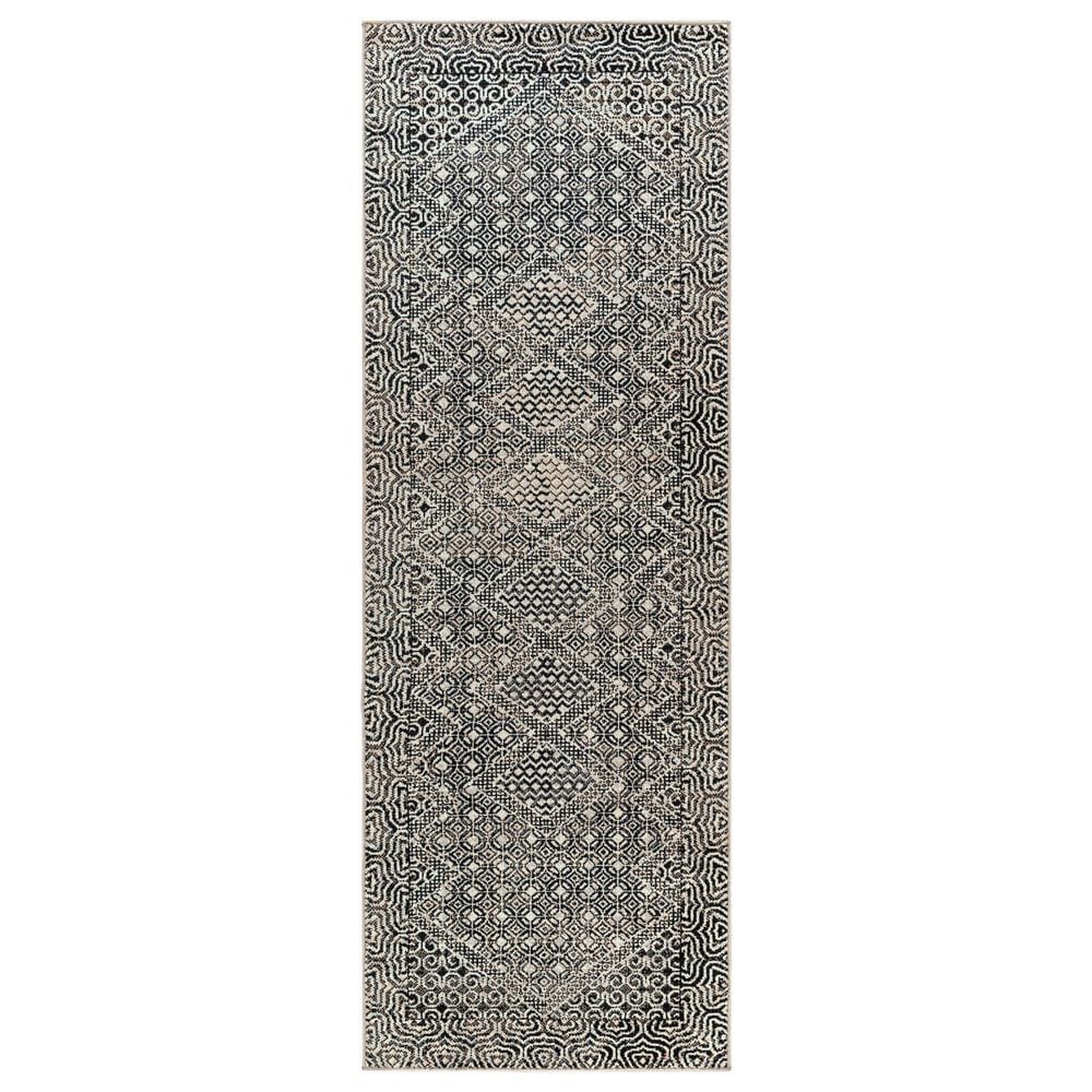 Surya Lavadora LVR-2341 2"7" x 7"3" Black, Gray and Light Gray Runner, , large
