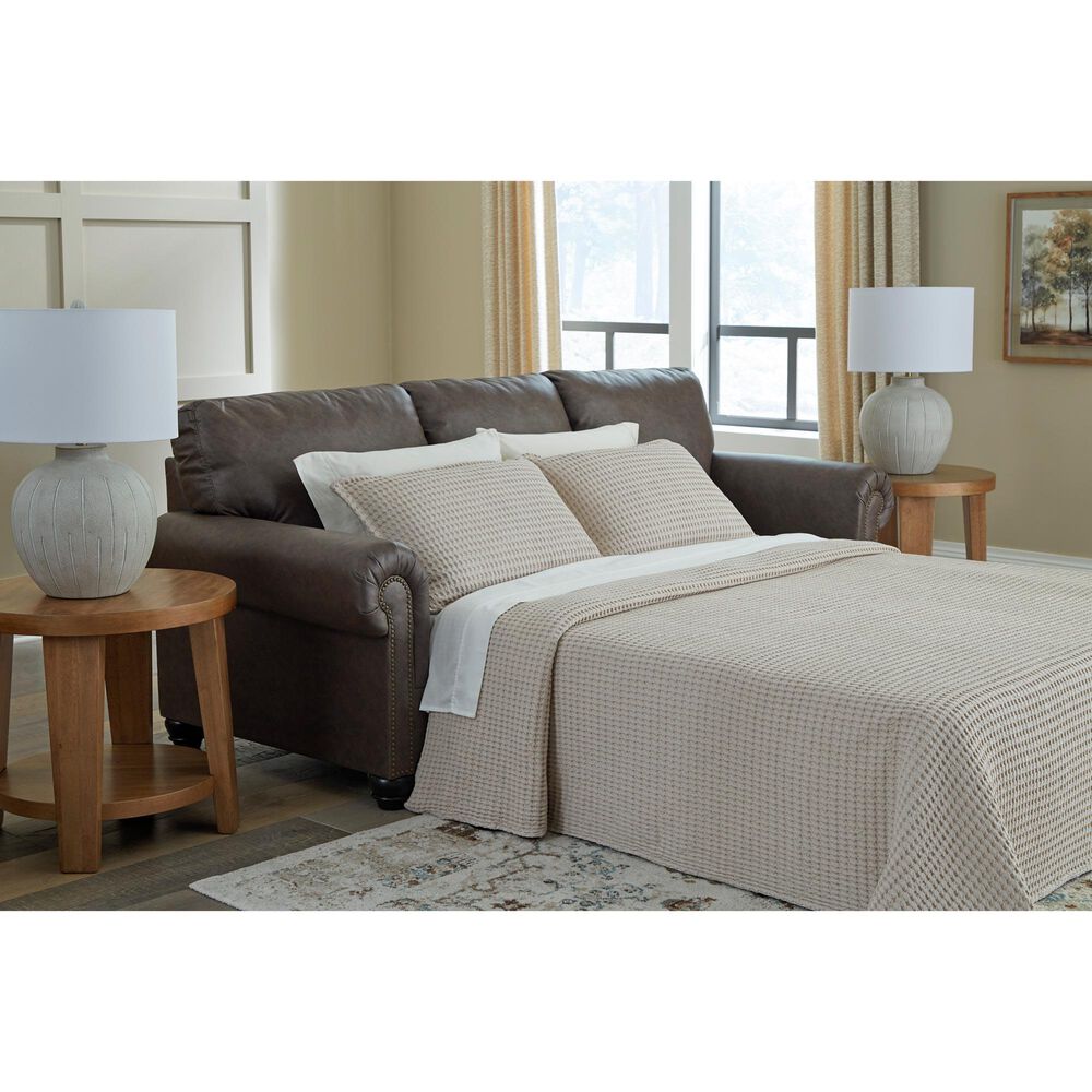 Ashley Roxmere Stationary Queen Sleeper Sofa in Umber, , large