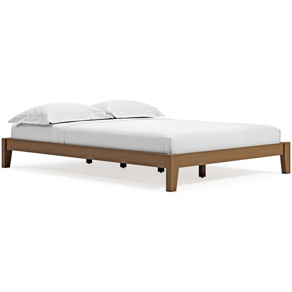 Signature Design by Ashley Tannally Full Platform Bed in Light Brown, , large