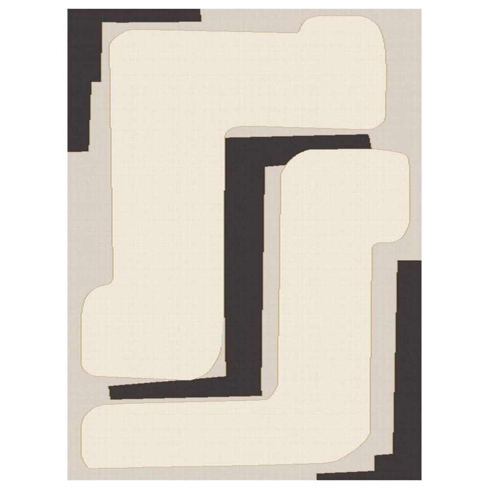Balta Rugs Duncan 5"3" x 7" White and Black Area Rug, , large