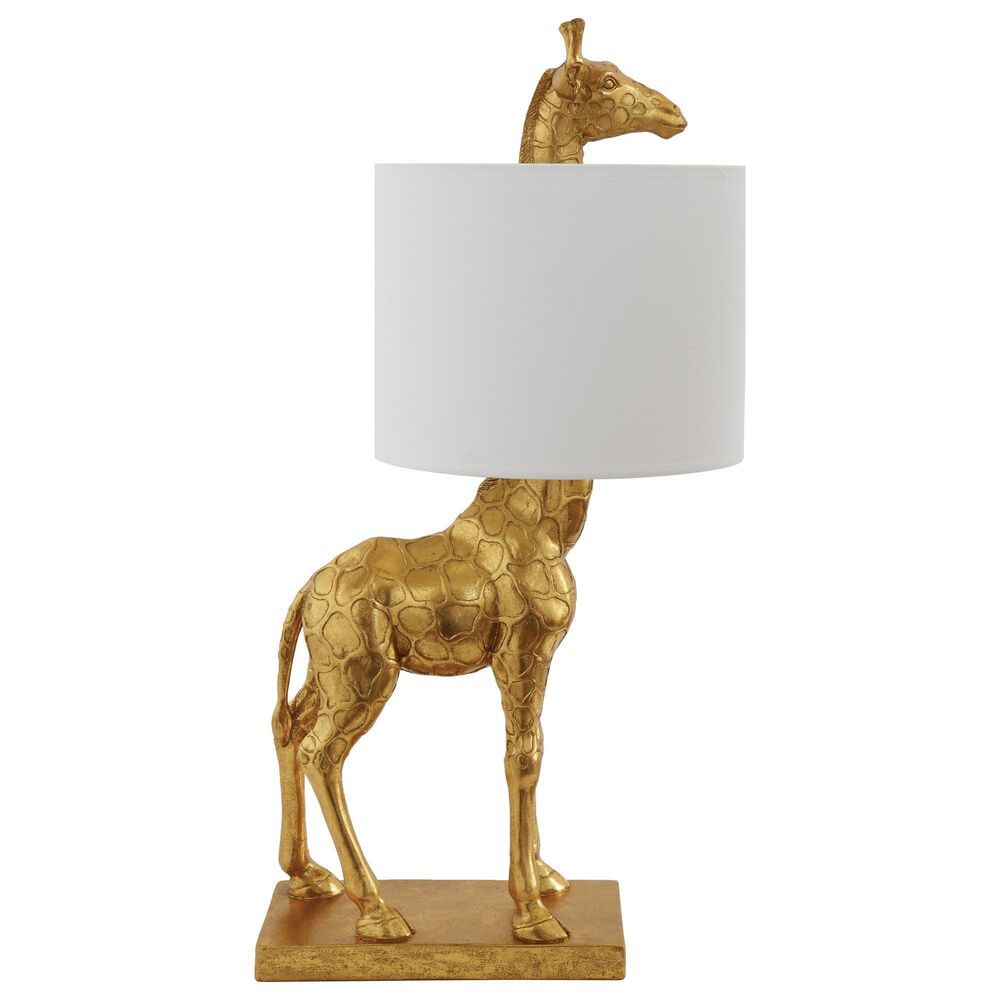 Creative Coop Serengeti Giraffe Table Lamp in Distressed Gold, , large