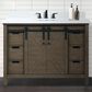 Lexora Home Marsyas 48" Single Bathroom Vanity in Rustic Brown with White Cultured Marble Top and and Rectangular Sink, , large