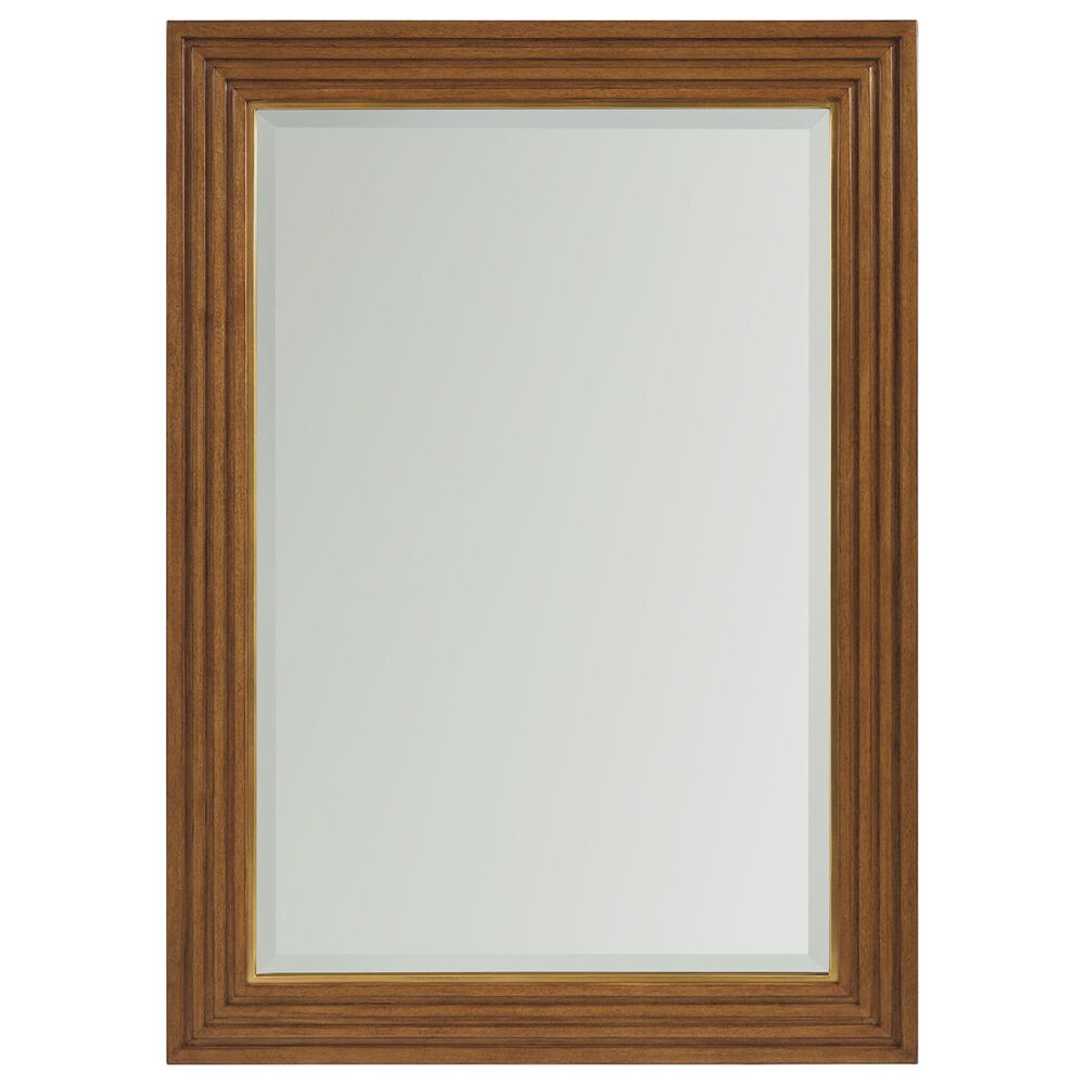 Lexington Furniture Cassia Rectangular Mirror in Sierra Tan and Satin Gold, , large