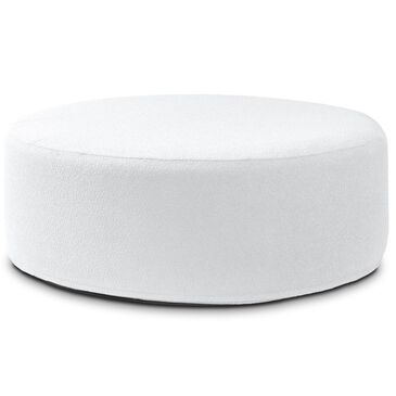 Jaxx Candler Round Ottoman in White, , large