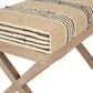 Mercana Solis Accent Bench with Beige and Black Stripe Cushion Seat in Brown, , large