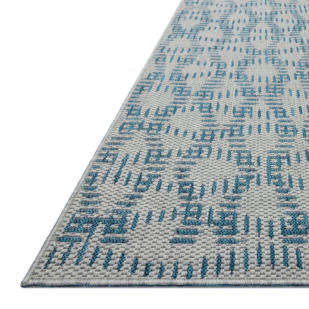 Loloi Easton Fog and Teal 7&#39;10&quot; x 10&#39; Indoor/Outdoor Area Rug, , large