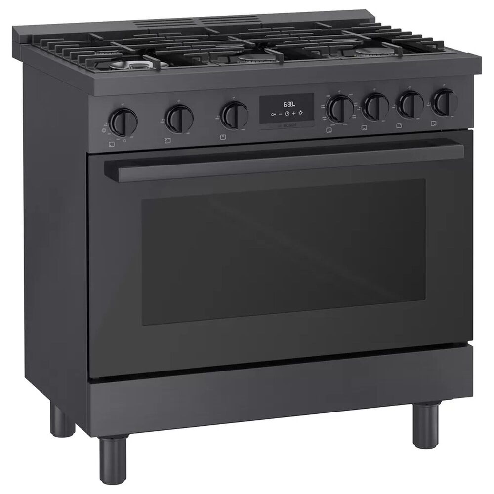 Bosch 36" Freestanding Dual Fuel Range in Black Stainless Steel NFM