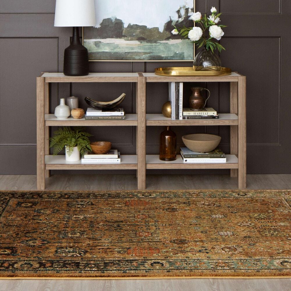 Karastan Spice Market Myanmar Tobacco 5'3" x 7'10" Area Rug, , large