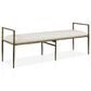 Furniture of America Lalia Metal Padded Upholstered Bench in Matte Gold, , large
