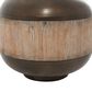 Maple and Jade 12" x 14" Rustic Metal Decorative Jar in Brown, , large