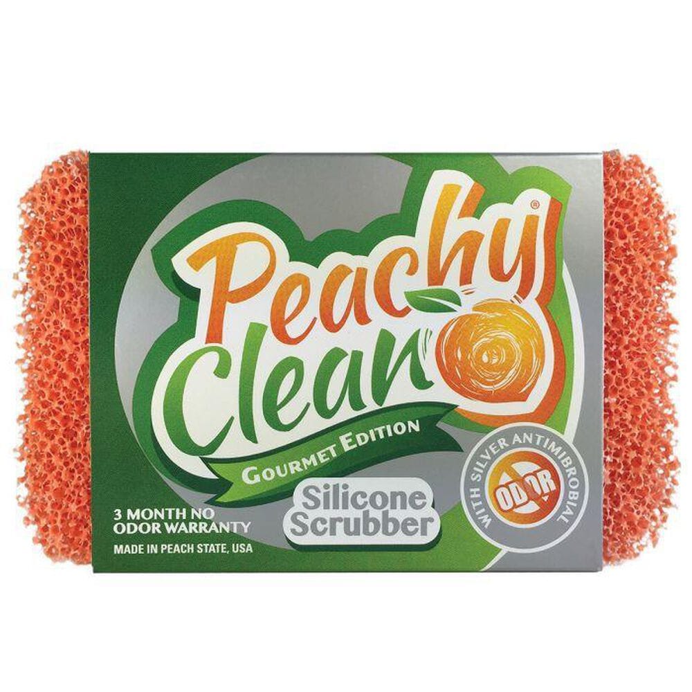 Peachy Clean Dish Scrubber in Peach Orange, , large
