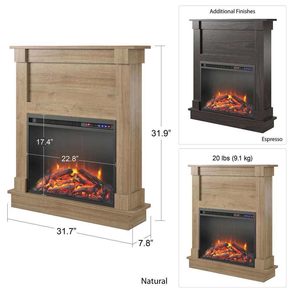 DHP Euclid Fireplace Mantel in Espresso, , large