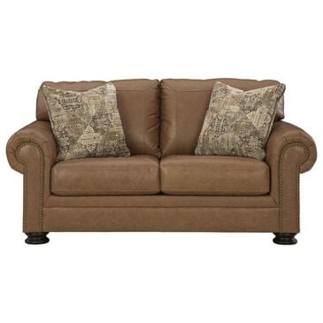 Ashley Carianna Stationary Loveseat in Caramel, , large