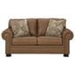 Ashley Carianna Stationary Loveseat in Caramel, , large