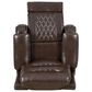 Linon Home Decor Barrett Power Glider Recliner in Rich Brown, , large