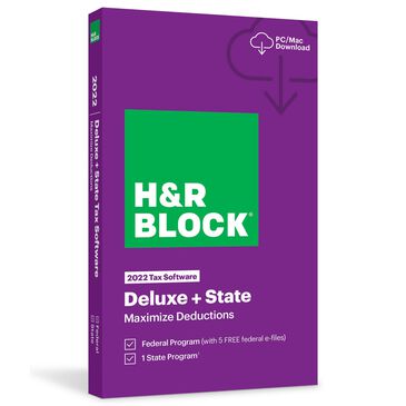 H&R Block Deluxe + State Tax Software 2022, , large