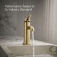 Kohler Occasion Bathroom Sink Faucet in Vibrant Brushed Moderne Brass, , large