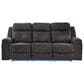 Ashley Brysonview Manual Reclining Sofa in Charcoal, , large