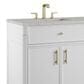 James Martin Bellshire 72" Double Bathroom Vanity in Bright White with 3 cm Eternal Jasmine Pearl Silestone Top and Rectangular Sinks, , large