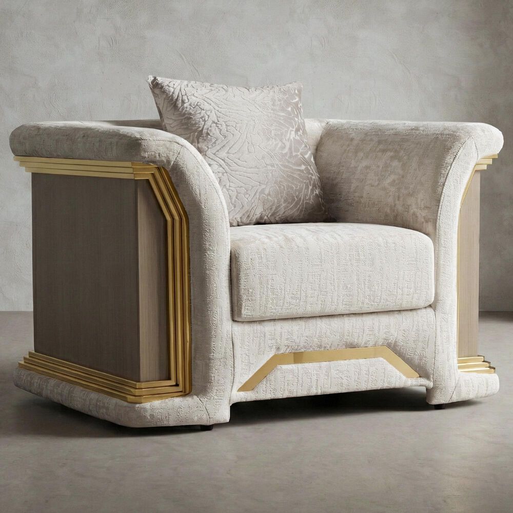 Furniture of America Ospray V Glam Chair in Metallic Taupe, , large