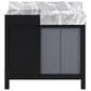 Lexora Home Zilara 36" Single Bathroom Vanity in Black and Grey with 11 cm Castle Grey Marble Top and Rectangular Sink, , large