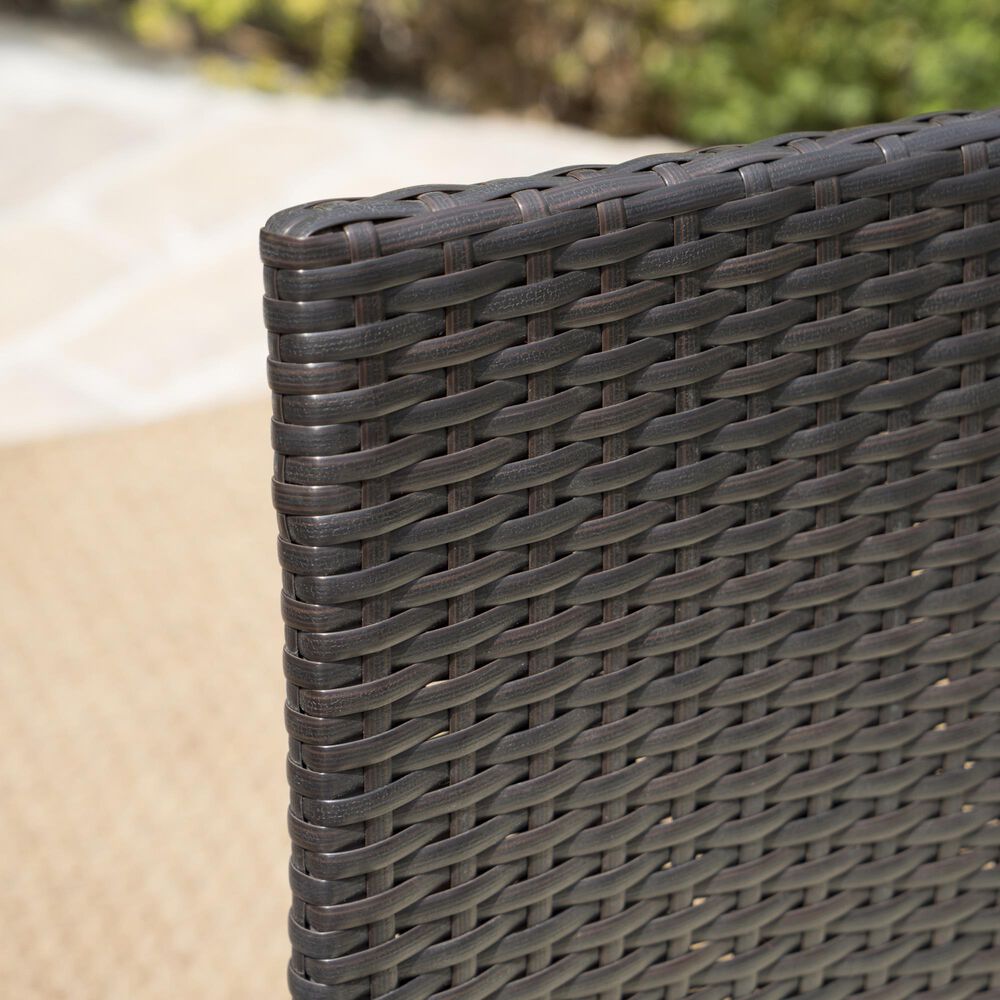 Hearth and Haven Cordoba Outdoor Dining Chair with Beige Cushions in Brown &#40;Set of 2&#41;, , large