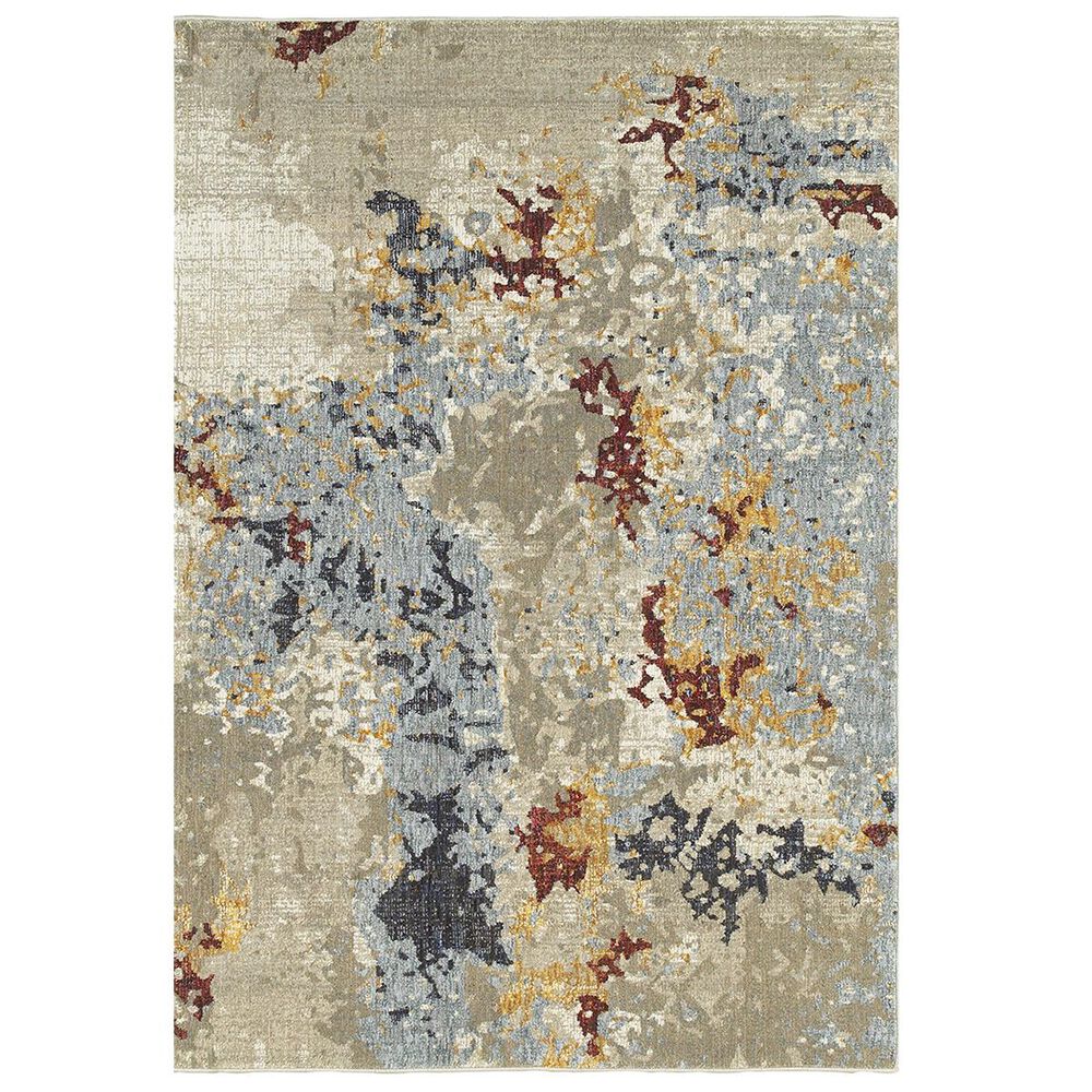 Oriental Weavers Evolution 8043K 10" x 13"2" Beige and Blue Area Rug, , large