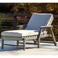 Ashley Visola Chaise Lounge with Cushion in Gray, , large