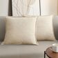 BCP Home 20" x 20" Faux Linen Throw Pillow in Fog (Set of 2), , large
