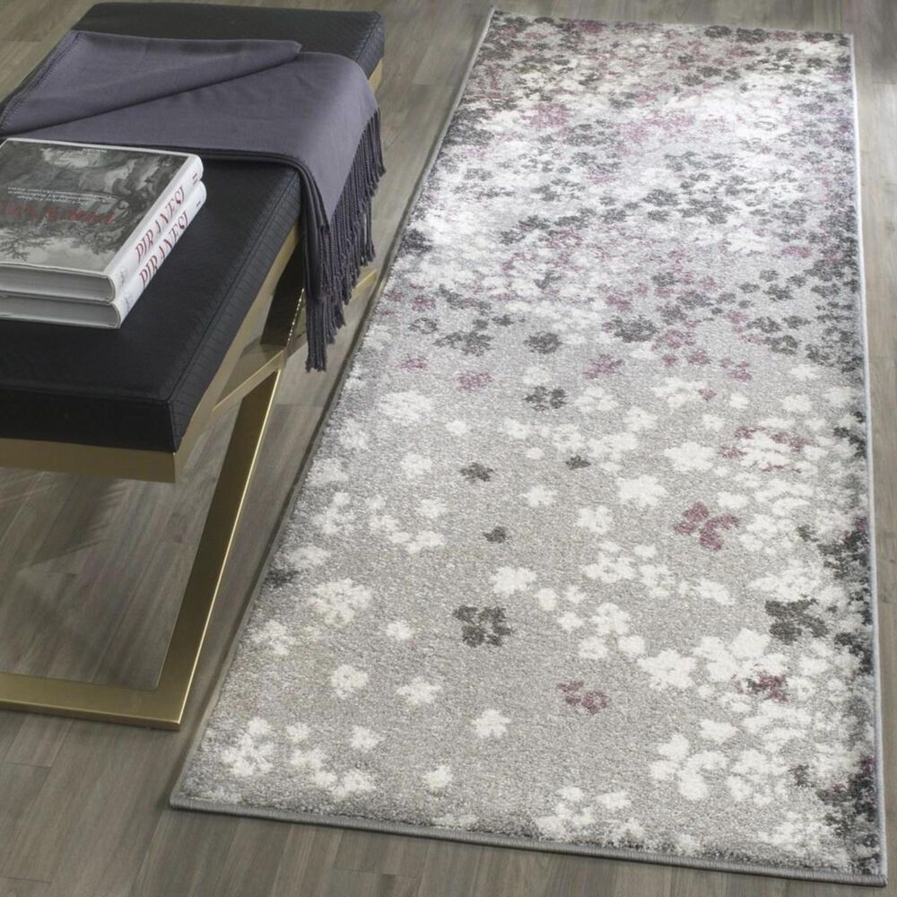 Safavieh Adirondack ADR115M 2"6" x 12" Light Grey and Purple Runner, , large
