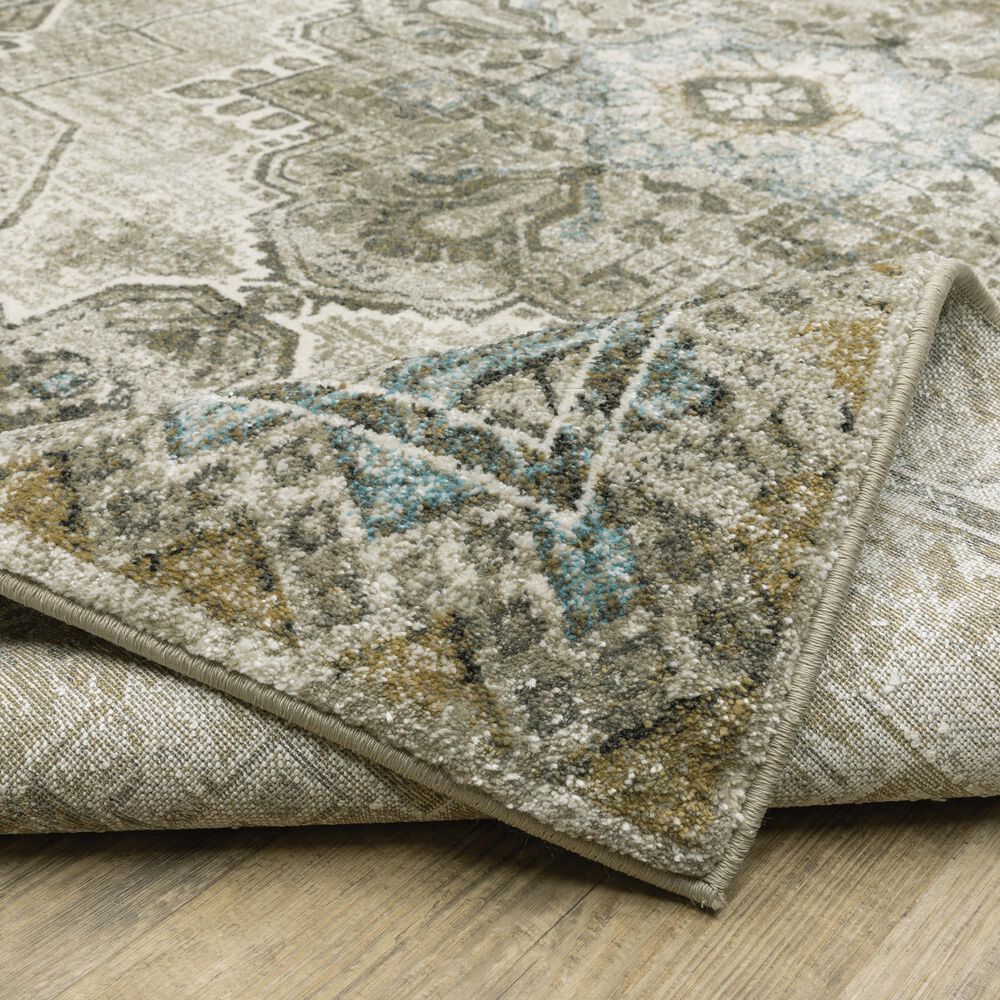 Oriental Weavers Venice Padua 2&#39;3&quot; x 7&#39;6&quot; Grey and Blue Runner, , large