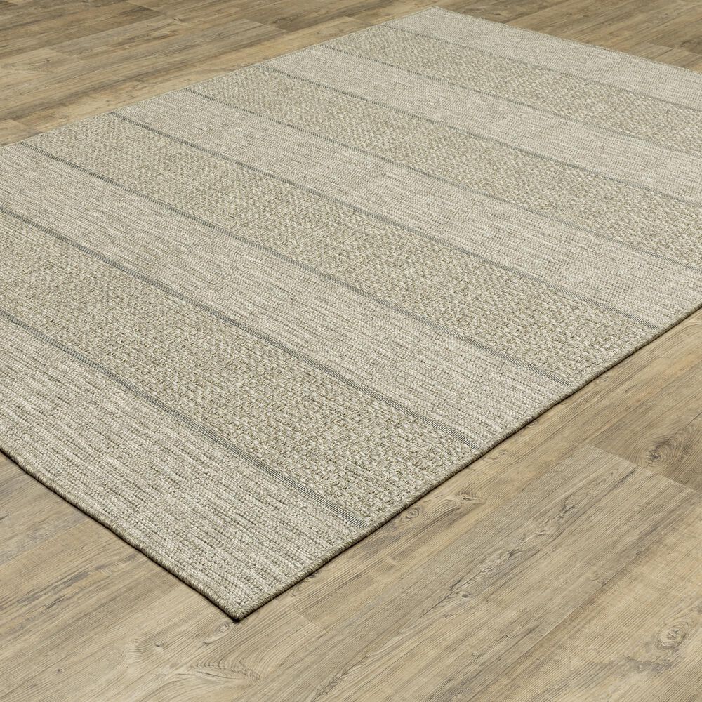 Oriental Weavers Tortuga TR01A 3&#39;3&quot; x 5&#39; Beige and Black Area Rug, , large