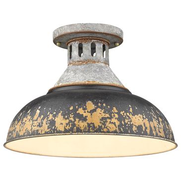 Golden Lighting Kinsley Semi-Flush in Aged Galvanized, , large